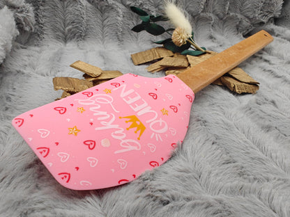 Teigschaber Silikonspatel XXXL personalisiert Baking Queen Backfee  backen kochen ca. 32 cm lang mit Wunschgravur Geschenk Küchenhelfer