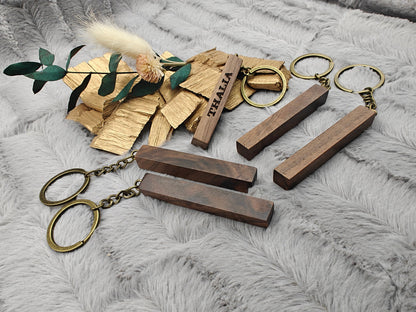 Schlüsselanhänger Holz personalisiert Vintage mit Wunschgravur ideales Geschenk Geschenkidee