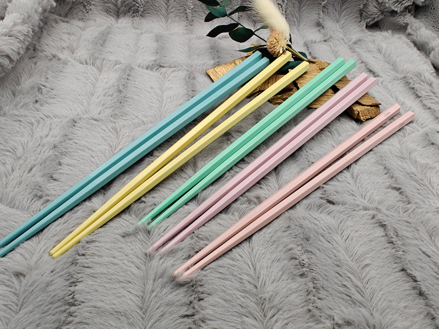 Chopsticks personalisiert Pastell 5 Farben zur Wahl Essstäbchen mit Wunschgravur 23 cm Geschenk