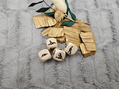 Liebeswürfel Holz 2x2cm mit 6 verschiedenen Sexstellungen Geschenk Geschenkidee Gag