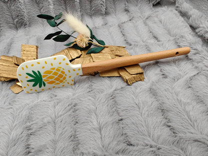 Teigschaber Silikonspatel personalisiert Ananas  backen, kochen ca. 23 cm lang mit Wunschgravur personalisiert Geschenk