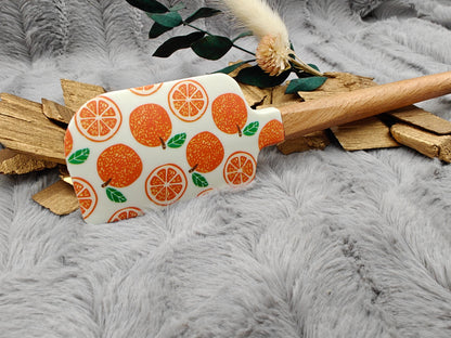 Teigschaber Silikonspatel personalisiert Orange  backen, kochen ca. 23 cm lang mit Wunschgravur personalisiert Geschenk