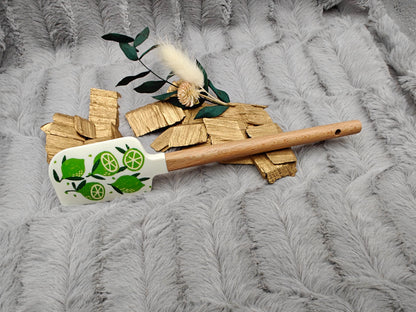 Teigschaber Silikonspatel personalisiert Limette  backen, kochen ca. 23 cm lang mit Wunschgravur personalisiert Geschenk