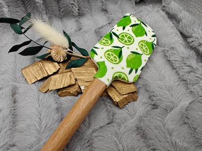 Teigschaber Silikonspatel XXXL personalisiert Limette  backen kochen ca. 32 cm lang mit Wunschgravur Geschenk Küchenhelfer