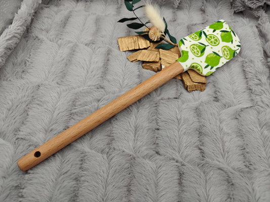 Teigschaber Silikonspatel XXXL personalisiert Limette  backen kochen ca. 32 cm lang mit Wunschgravur Geschenk Küchenhelfer