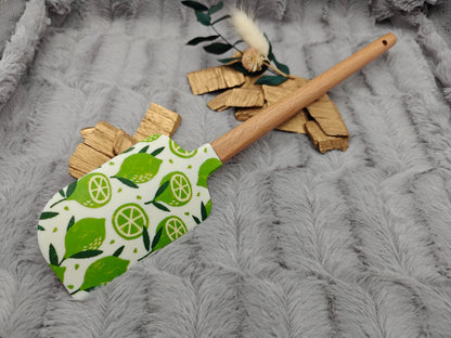 Teigschaber Silikonspatel XXXL personalisiert Limette  backen kochen ca. 32 cm lang mit Wunschgravur Geschenk Küchenhelfer