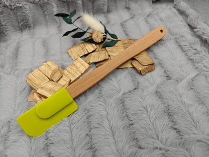 Teigschaber Silikonspatel Spatel grün  backen, kochen uvm. ca. 25 cm lang mit Wunschgravur personalisiert Geschenk