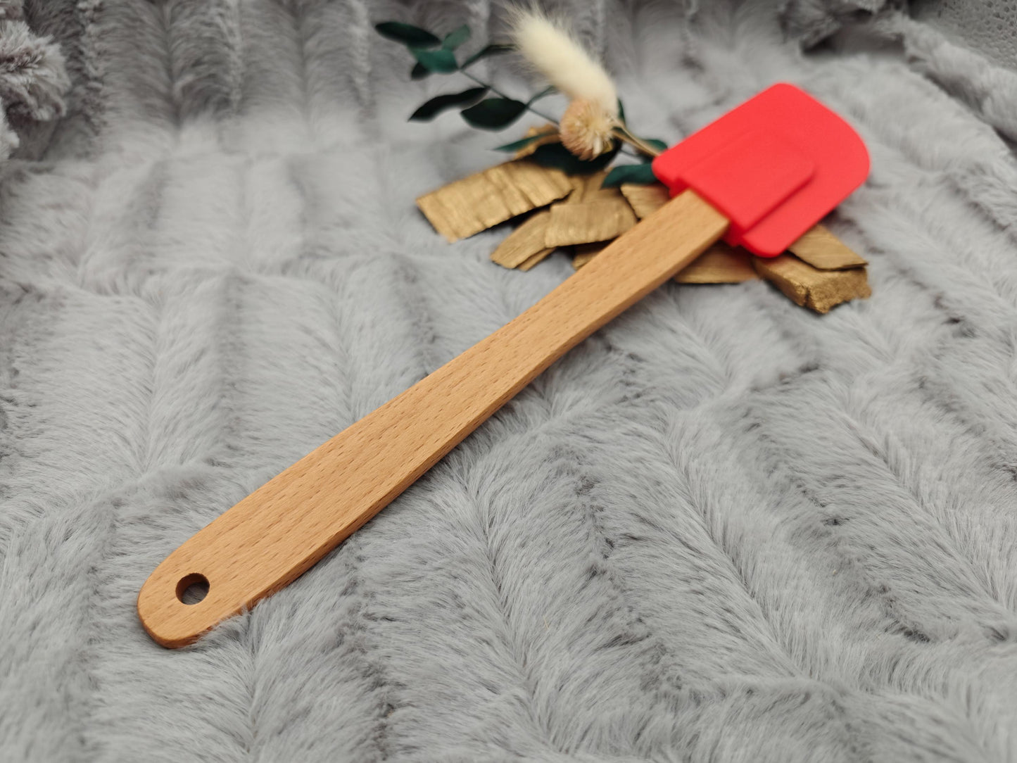 Teigschaber Silikonspatel Spatel XL rot  backen, kochen uvm. ca. 26 cm lang mit Wunschgravur personalisiert Geschenk