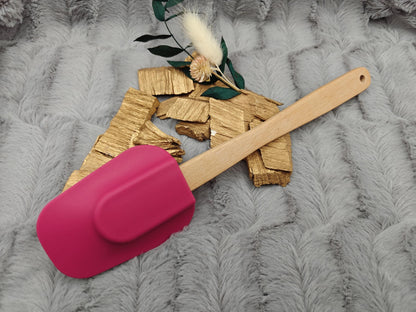 Teigschaber Silikonspatel Spatel XL lila  backen, kochen uvm. ca. 26,5 cm lang mit Wunschgravur personalisiert Geschenk
