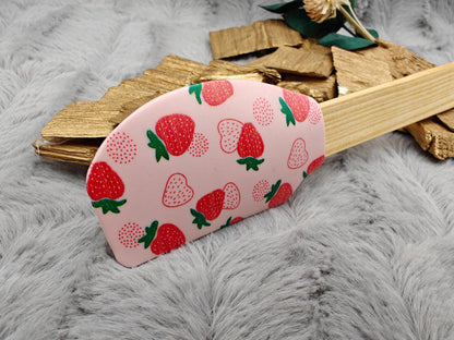 Teigschaber Silikonspatel personalisiert Erdbeere  backen, kochen, grillen ca. 20 cm lang Geschenk