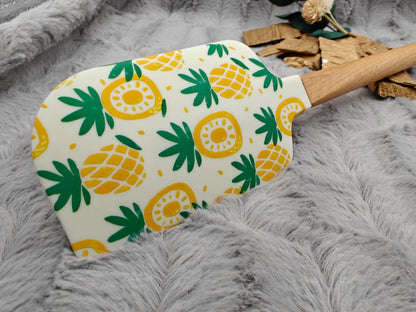 Teigschaber Silikonspatel XXXL personalisiert Ananas  backen kochen ca. 32 cm lang mit Wunschgravur Geschenk Küchenhelfer