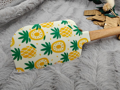 Teigschaber Silikonspatel XXXL personalisiert Ananas  backen kochen ca. 32 cm lang mit Wunschgravur Geschenk Küchenhelfer