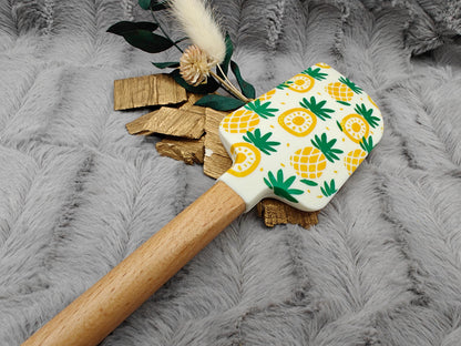 Teigschaber Silikonspatel XXXL personalisiert Ananas  backen kochen ca. 32 cm lang mit Wunschgravur Geschenk Küchenhelfer