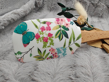 Teigschaber Silikonspatel XXXL personalisiert Blumen Schmetterling  backen kochen ca. 31 cm lang mit Wunschgravur Geschenk Küchenhelfer