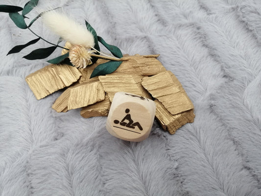 Liebeswürfel groß Holz mit 6 verschiedenen Stellungen Geschenk Sex Geschenkidee 3x3 cm