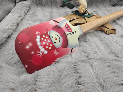 Silikonspatel XXXL personalisiert Schneemann rot Weihnachten Teigschaber backen kochen ca. 32 cm lang mit Wunschgravur Geschenk Küchenhelfer