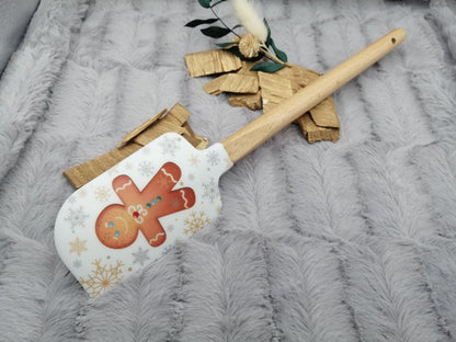 Silikonspatel XXXL personalisiert Keks Weihnachten Teigschaber backen kochen ca. 32 cm lang mit Wunschgravur Geschenk Küchenhelfer