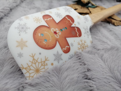 Silikonspatel XXXL personalisiert Keks Weihnachten Teigschaber backen kochen ca. 32 cm lang mit Wunschgravur Geschenk Küchenhelfer