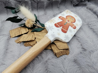 Silikonspatel XXXL personalisiert Keks Weihnachten Teigschaber backen kochen ca. 32 cm lang mit Wunschgravur Geschenk Küchenhelfer