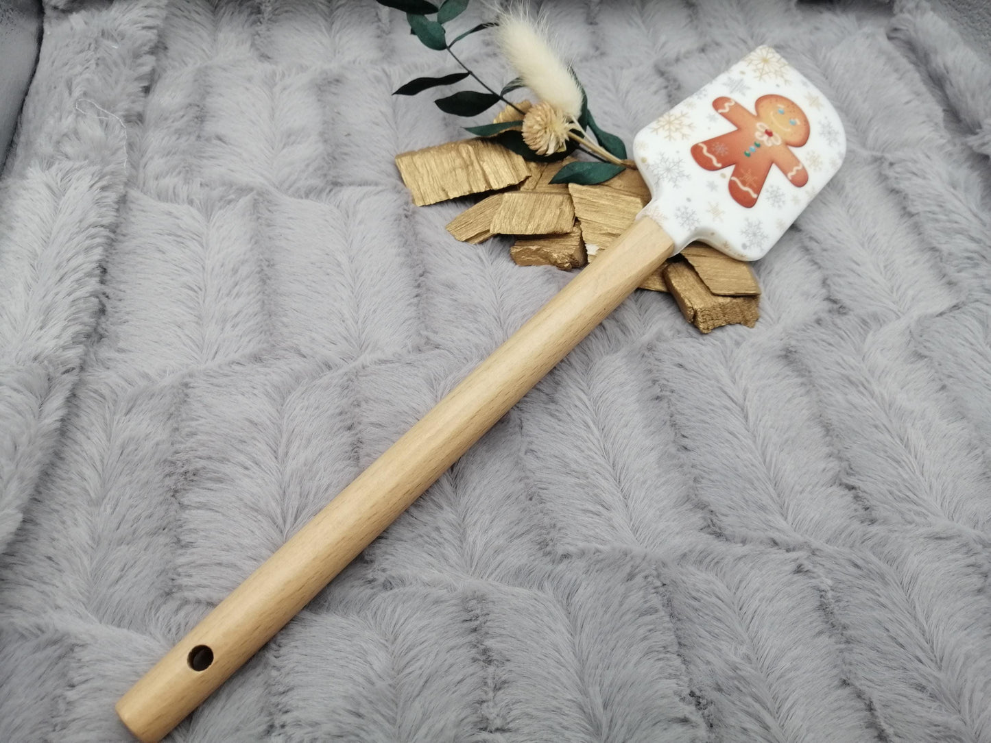 Silikonspatel XXXL personalisiert Keks Weihnachten Teigschaber backen kochen ca. 32 cm lang mit Wunschgravur Geschenk Küchenhelfer