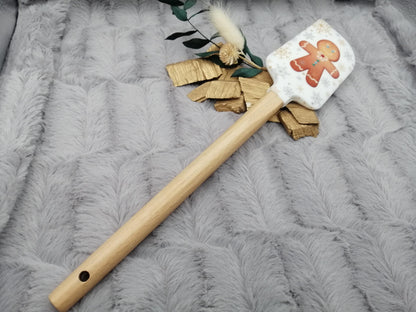 Silikonspatel XXXL personalisiert Keks Weihnachten Teigschaber backen kochen ca. 32 cm lang mit Wunschgravur Geschenk Küchenhelfer