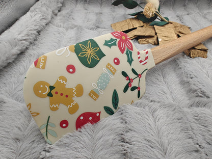 Silikonspatel XXXL personalisiert Weihnachten Bonbon Keks Teigschaber backen kochen ca. 32 cm lang mit Wunschgravur Geschenk Küchenhelfer