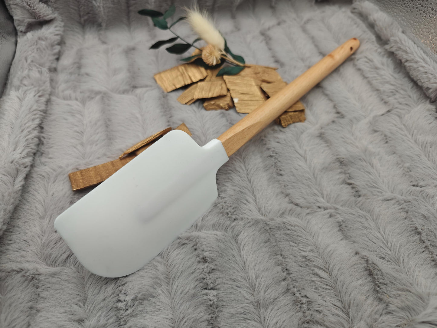 Silikonspatel XXXL personalisiert Pinguin Weihnachten Schnee Teigschaber backen kochen ca. 32 cm lang mit Wunschgravur Geschenk Küchenhelfer