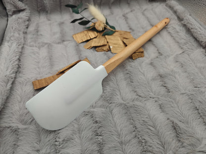 Silikonspatel XXXL personalisiert Pinguin Weihnachten Schnee Teigschaber backen kochen ca. 32 cm lang mit Wunschgravur Geschenk Küchenhelfer