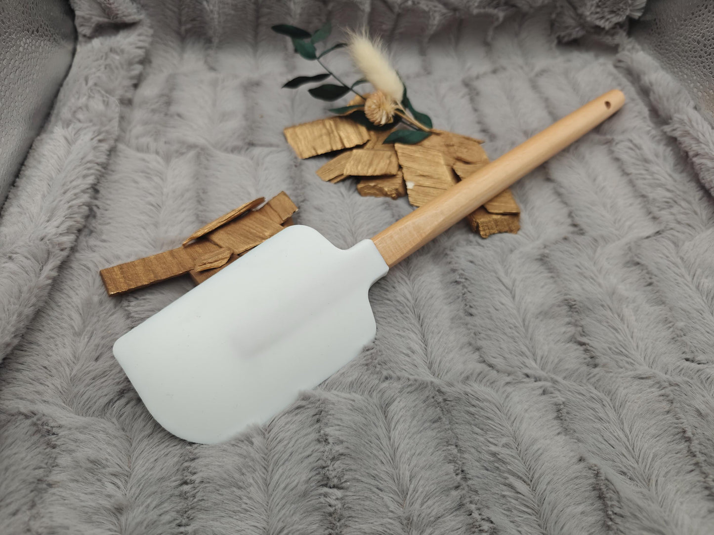 Silikonspatel XXXL personalisiert Weihnachtsmann Teigschaber backen kochen ca. 32 cm lang mit Wunschgravur Geschenk Küchenhelfer
