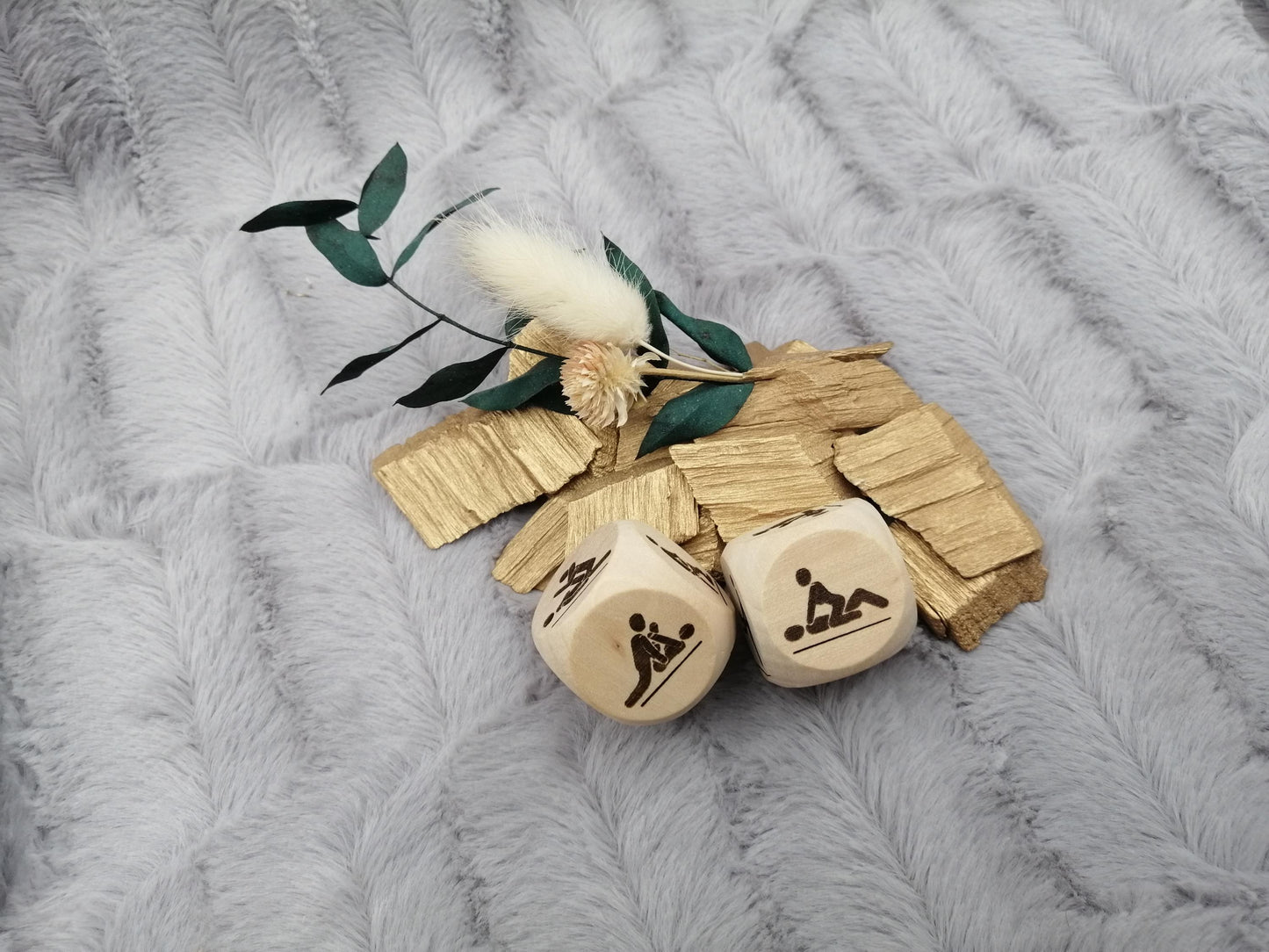 Liebeswürfel groß Holz mit 6 verschiedenen Stellungen Geschenk Sex Geschenkidee 3x3 cm