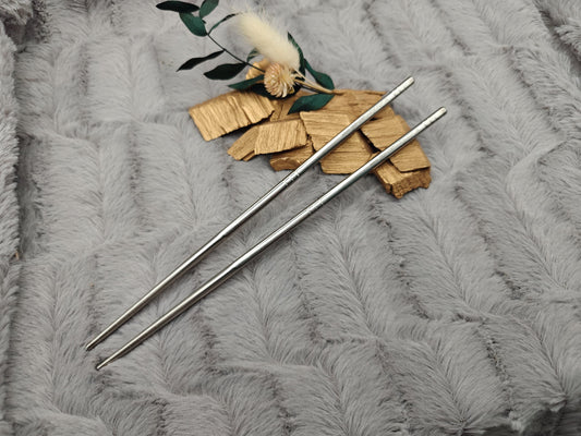1 Paar Essstäbchen 2 Stück Chinesische Stäbchen Chopsticks Metall mit Gravur Wunschgravur 22cm Sushi