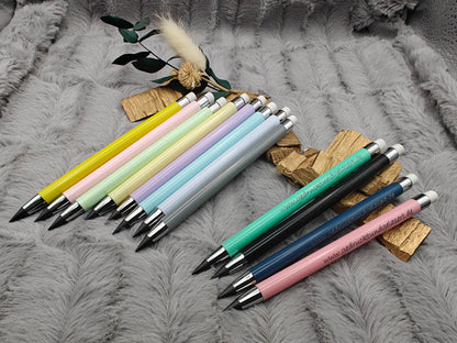 Ewiger Bleistift personalisiert mit Gravur Stift Gastgeschenk inkl. 2 Ersatzminen 12 Farben