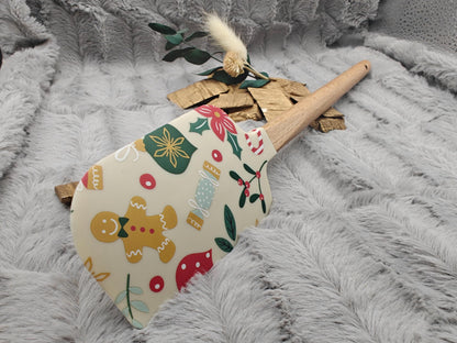 Silikonspatel XXXL personalisiert Weihnachten Bonbon Keks Teigschaber backen kochen ca. 32 cm lang mit Wunschgravur Geschenk Küchenhelfer