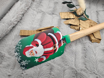 Silikonspatel XXXL personalisiert Weihnachtsmann Teigschaber backen kochen ca. 32 cm lang mit Wunschgravur Geschenk Küchenhelfer