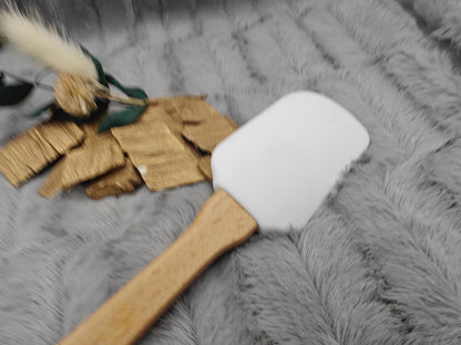 Silikonspatel personalisiert Weihnachten Schneemann Teigschaber backen, kochen ca. 26 cm lang mit Wunschgravur personalisiert Geschenk