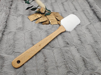 Silikonspatel personalisiert Weihnachten Schneemann Teigschaber backen, kochen ca. 26 cm lang mit Wunschgravur personalisiert Geschenk