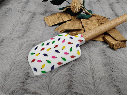 Silikonspatel Weihnachten Christbaumkugel Teigschaber backen, kochen ca. 23 cm lang mit Wunschgravur personalisiert Geschenk