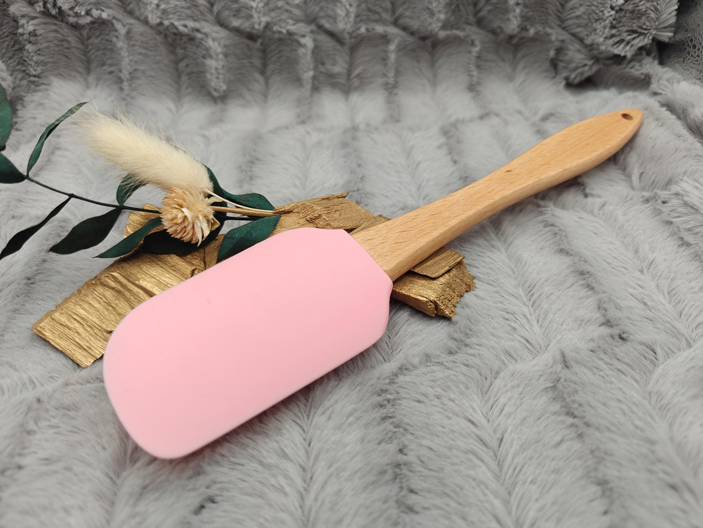 Silikonspatel personalisiert Weihnachten rosa Schnemann Teigschaber backen, kochen ca. 25 cm lang mit Wunschgravur personalisiert Geschenk