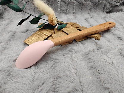 Teigschaber Silikonlöffel personalisiert rosa Schaf für Marmelade, backen, kochen, grillen uvm. ca. 21 cm Geschenk