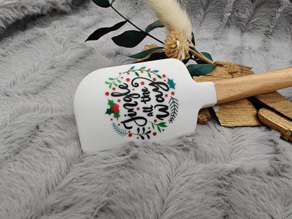 Silikonspatel personalisiert Jingle all the way Weihnachten Teigschaber backen, kochen ca. 23 cm lang mit Wunschgravur Geschenk