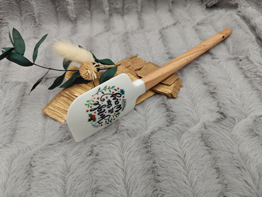 Silikonspatel personalisiert Jingle all the way Weihnachten Teigschaber backen, kochen ca. 23 cm lang mit Wunschgravur Geschenk