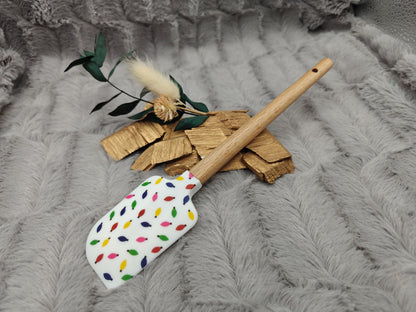 Silikonspatel Weihnachten Christbaumkugel Teigschaber backen, kochen ca. 23 cm lang mit Wunschgravur personalisiert Geschenk