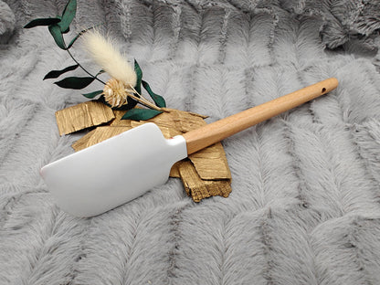 Silikonspatel Weihnachten Schneeflocke Teigschaber backen, kochen ca. 23 cm lang mit Wunschgravur personalisiert Geschenk