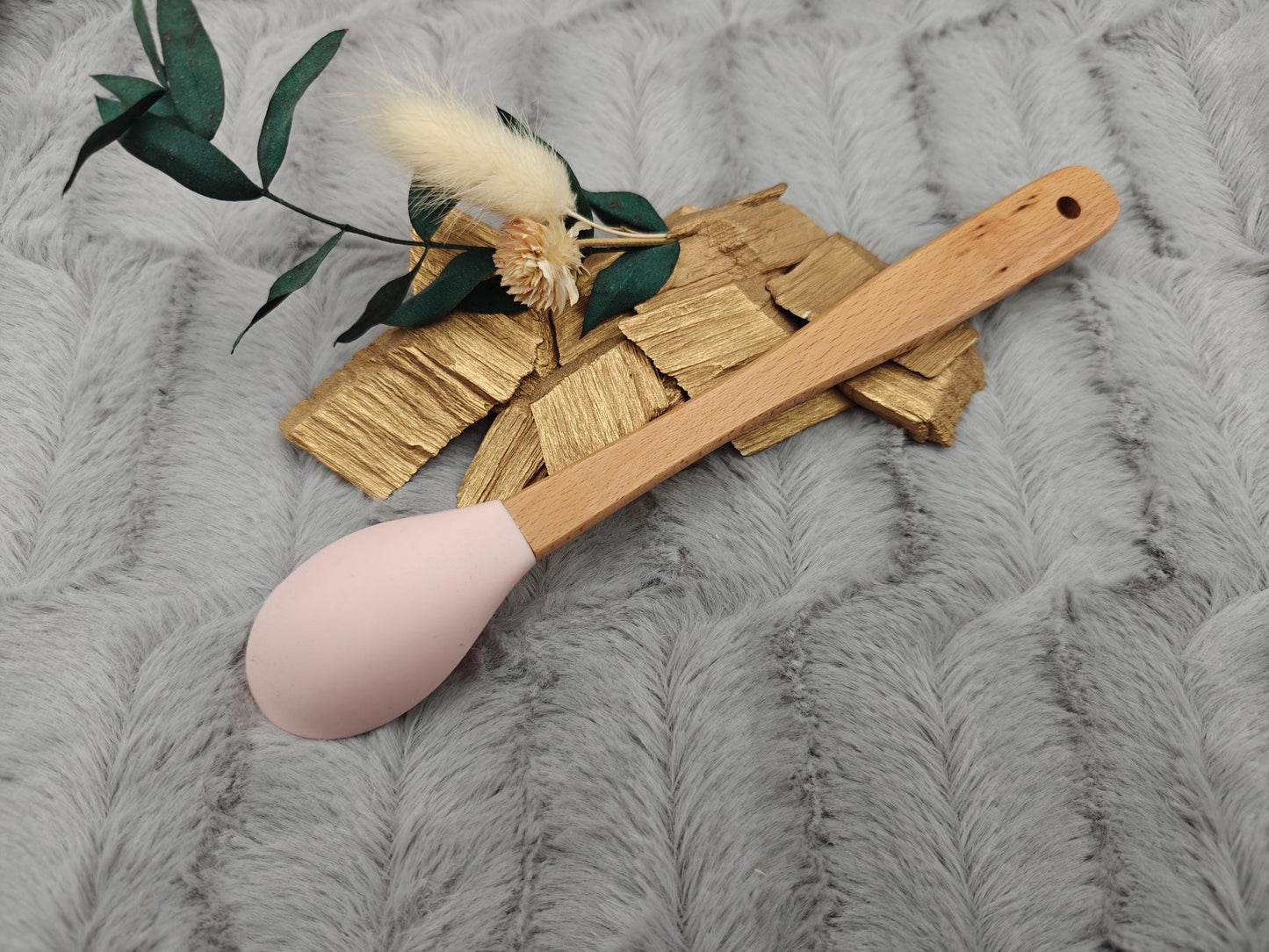 Teigschaber Silikonlöffel personalisiert rosa Schaf für Marmelade, backen, kochen, grillen uvm. ca. 21 cm Geschenk