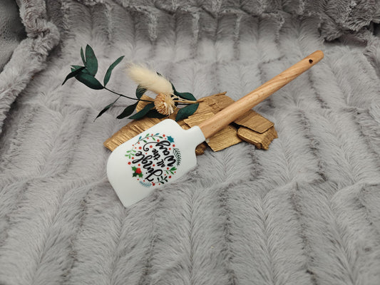 Silikonspatel personalisiert Jingle all the way Weihnachten Teigschaber backen, kochen ca. 23 cm lang mit Wunschgravur Geschenk