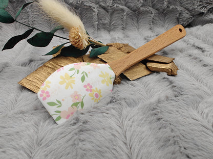 Teigschaber Silikonspatel personalisiert Blumenmuster floral  mit Motiv backen, kochen, grillen ca. 18 cm lang Geschenk