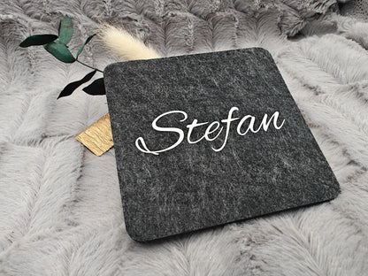 Untersetzer personalisiert Filz mit Wunschnamen Geschenkidee Glasuntersetzer Geschenk