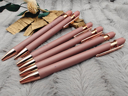 Kugelschreiber personalisiert mit Touchpen B-Ware rosegold aus Aluminium mit Gravur Kuli Stift Holz Gastgeschenk Geschenk schwarz