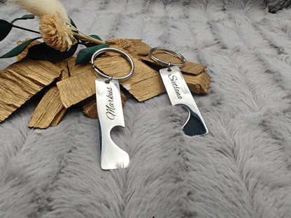 Schlüsselanhänger Liebespaar Herz silber mit Wunschgravur ideales Geschenk Geschenkidee