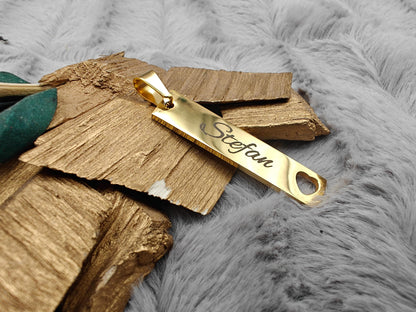 Schlüsselanhänger personalisiert Liebe Edelstahl schwarz rechteckig mit Herz Gravur rechteck 45x10x1,7mm 5 Farben